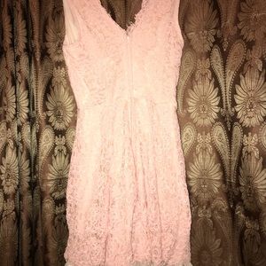 Pink laced dress